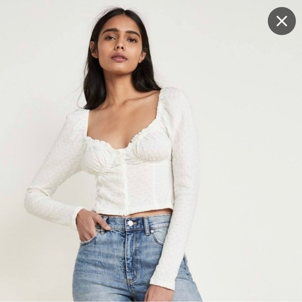 Free people white top - long sleeve